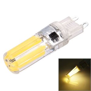 G9 4W Silicone Dimmable 8 LED Filament Light Bulb for Halls, AC 220-240V (Warm White)