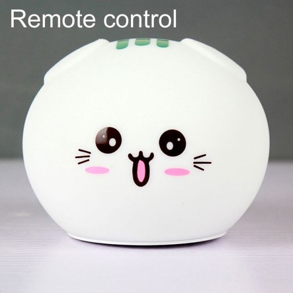 0.8W Cute Cartoon Cat Silicone Colorful Energy-saving Night Light Led Desk Lamp, Remote Control Version