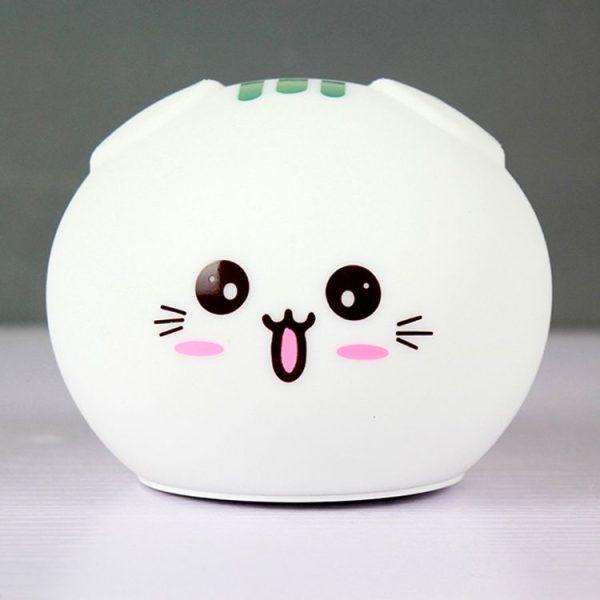 0.8W Cute Cartoon Cat Silicone Colorful Energy-saving Night Light Led Desk Lamp, Remote Control Version - Image 2