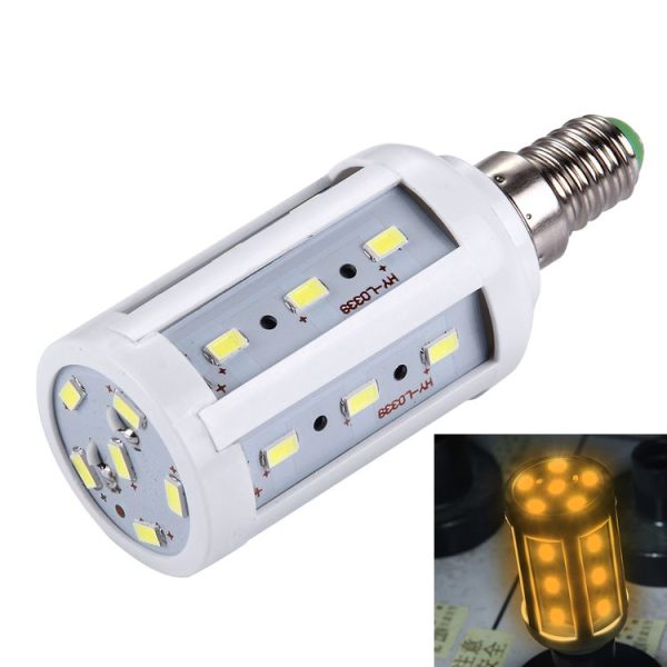 5W PC Case Corn Light Bulb, E14 380LM 24 LED SMD 5730, AC 85-265V (Warm White)