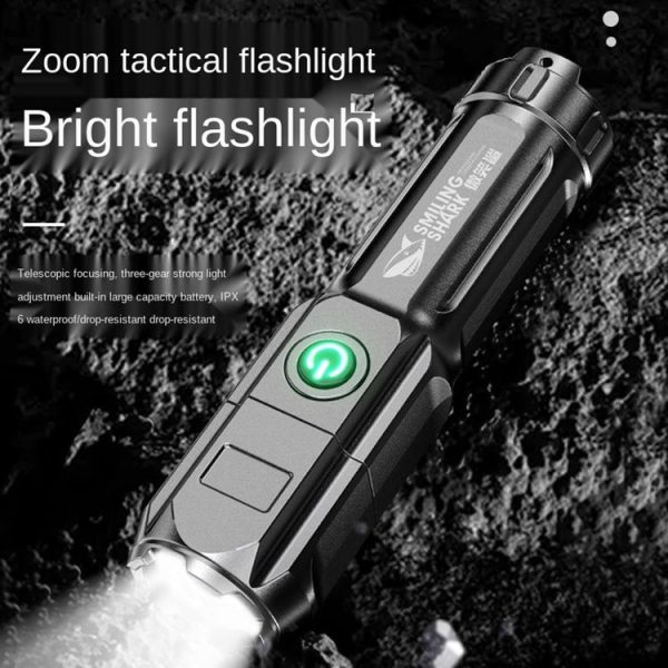 SMILING SHARK 622A Telescopic Focusing Three-gear Bright LED Flashlight - Image 4