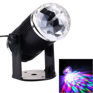 3W Mini Rotating Magic Ball LED Stage Light EU Plug