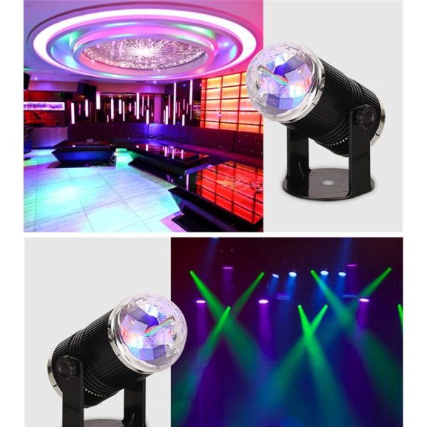 3W Mini Rotating Magic Ball LED Stage Light EU Plug - Image 10