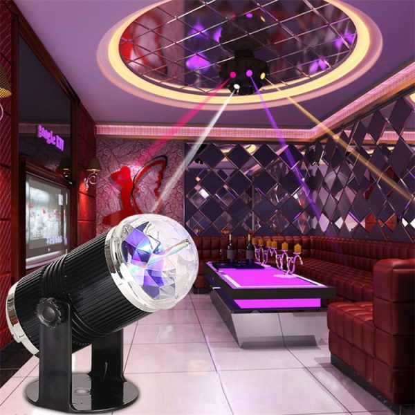 3W Mini Rotating Magic Ball LED Stage Light EU Plug - Image 11