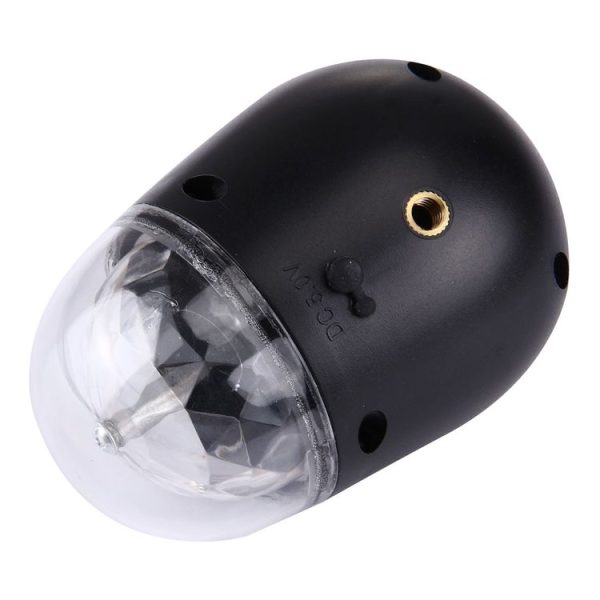3W Mini 3ATM water resistant Rotating Magic Ball LED Stage Light, with Bicycle Mount - Image 4