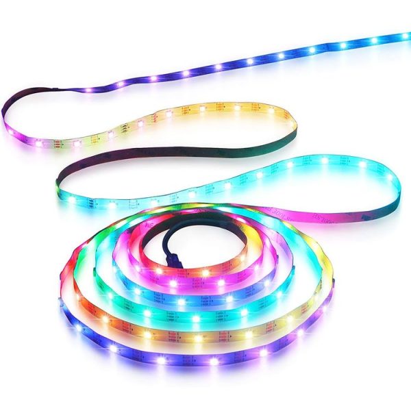 WS2812B 5050 SMD LED RGB Bare Board Rope Light, 30 LED / m, DC 5V, Length: 1m