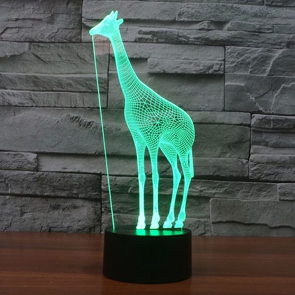 Giraffe Style 3D Touch Switch Control LED Light, 7 Color Discoloration Creative Visual Stereo Lamp Desk Lamp Night Light - Image 8