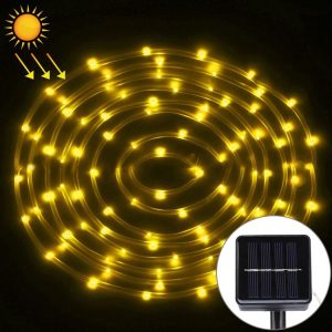 5m Casing Rope Light, Solar Panel water resistant 50 LED (Warm White)