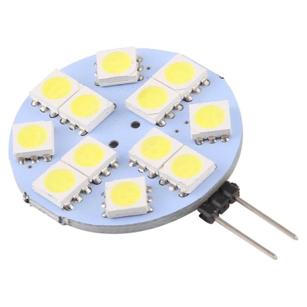 G4 12 LEDs SMD 5050 144LM 6000-6500K Stepless Dimming Energy Saving Light Pin Base Lamp Bulb, DC 12V (White Light) - Image 3
