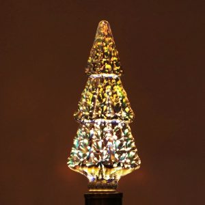 E27 4W IP65 Waterproof Christmas Tree Shape Warm White 3D Fireworks LED Bulb, 2700K 48 LEDs SMD 2835 Vintage Atmosphere Decoration Art Lamp, AC 85-265V