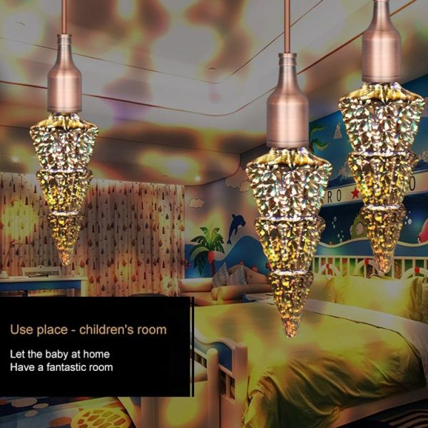 E27 4W IP65 Waterproof Christmas Tree Shape Warm White 3D Fireworks LED Bulb, 2700K 48 LEDs SMD 2835 Vintage Atmosphere Decoration Art Lamp, AC 85-265V - Image 5