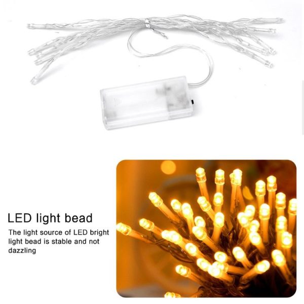 1.5m 10 Lights Christmas Tree LED Decorative Light String - Image 2