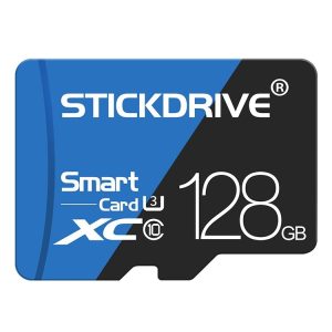 STICKDRIVE 128GB High Speed U3 Blue and Black TF (Micro SD) Memory Card
