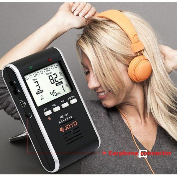 JOYO JM-90 Mini Portable Rechargeable Clip-on LED Indicator Electronic Digital Metronome Tone Generator Tuner for Guitar Violin Ukulele (White) - Image 8