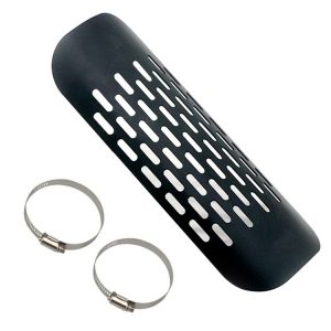 MB-EX014-S Motorcycle Modification Accessories Iron 75mm Exhaust Pipe Heat Shield for Kawasaki