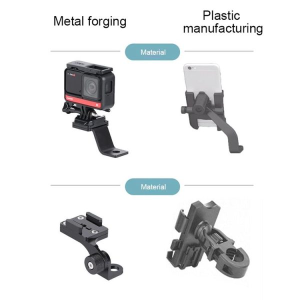 RUIGPRO Motorcycle Handlebar Alloy Phone Bracket for GoPro, Insta360, DJI and Other Action Cameras (Cyan) - Image 4