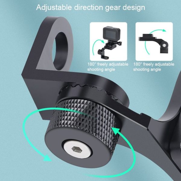 RUIGPRO Motorcycle Handlebar Alloy Phone Bracket for GoPro, Insta360, DJI and Other Action Cameras (Cyan) - Image 6