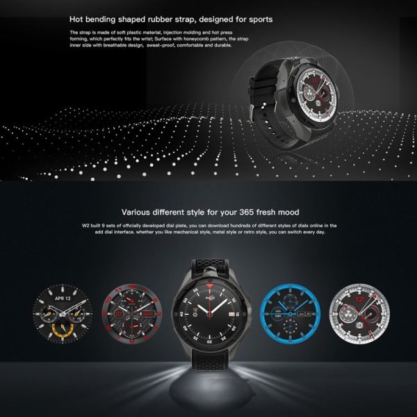 AllCall W2 Smart Watch Phone, 2GB+16GB, IP68 Waterproof, 1.39 inch Android 7.0, MTK6580 Quad Core up to 1.3GHz, Network: 3G, Heart Rate / Exercise Mode / 2.0MP Camera / GPS / Bluetooth (Tarnish) - Image 12