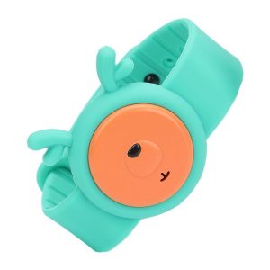 WT-M4 ABS+Silica Gel Children Mosquito Repellent Wristband (Green)