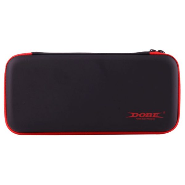 DOBE For Nintendo Switch Game Console Travel Carrying Storage Box Zipper Protective Bag Holder Shell, Size: 26.0 x 12.5 x 4.0cm (Black + Red) - Image 2