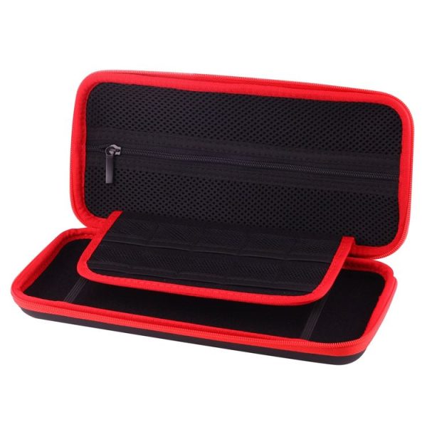 DOBE For Nintendo Switch Game Console Travel Carrying Storage Box Zipper Protective Bag Holder Shell, Size: 26.0 x 12.5 x 4.0cm (Black + Red) - Image 5