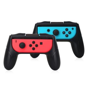 OIVO 2 PCS Left and Right Game Handle Grip Controller for Nintendo Switch Joy-con Grip (Black)