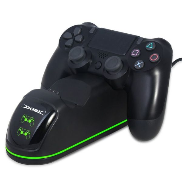 DOBE TP4-1781 Wireless Controller Dual Charging Dock LED Charger Handle Charger for PS4 / Slim / Pro (Black) - Image 7