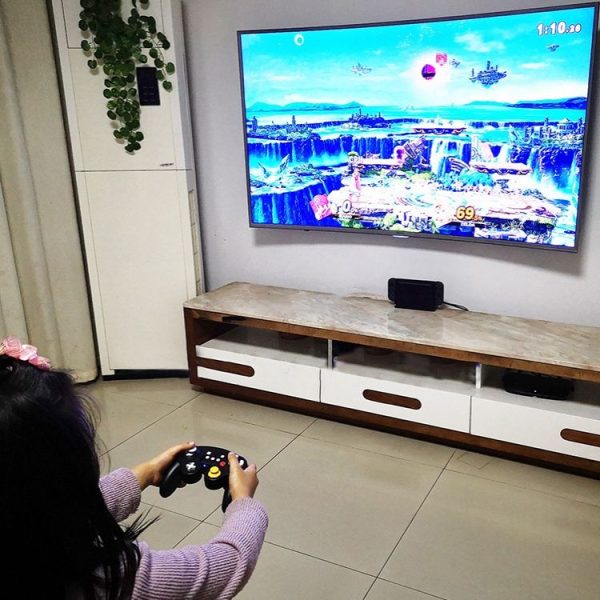 Three-point Decorative Strip Wired Game Handle Controller for Nintendo NGC (Black) - Image 6