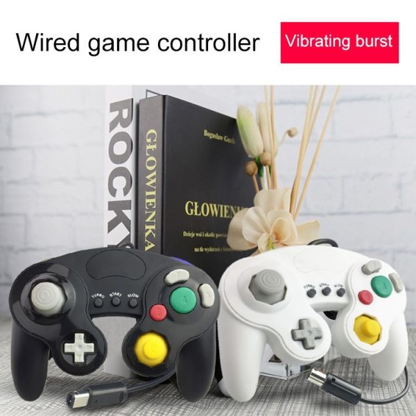 Three-point Decorative Strip Wired Game Handle Controller for Nintendo NGC (Black) - Image 7