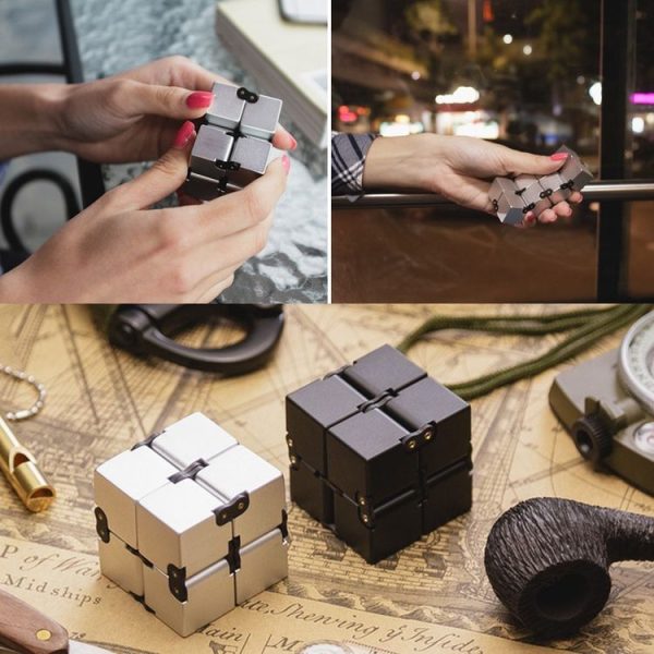 Folding Puzzles Magic Cube Infinity Fidget Cube Pressure Reduction Toy (Black) - Image 9