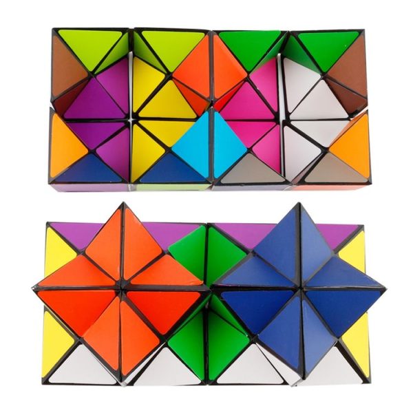 Z9 2 in 1 Colorful Combination Puzzles Magic Cube Reverse Infinity Fidget Cube Pressure Reduction Toy - Image 5