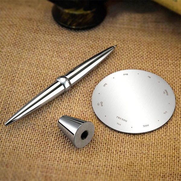 Decision Maker Prediction Pen Finger Fidget Ballpoint Pen Rotatable Magnetic Metal Pen, without Refill - Image 7
