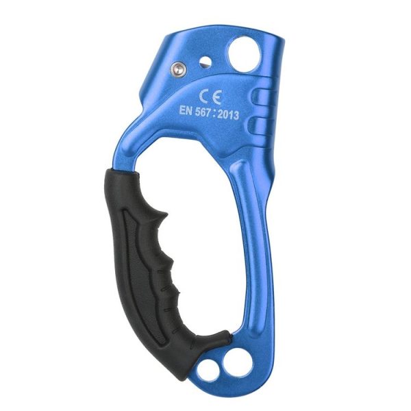 XINDA TP-8606 Outdoor Rock Climbing Aerial Work Anti-fall Handheld Rope Gripper for 8-12mm Diameter Rope Right (Blue) - Image 3
