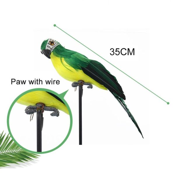 35cm Simulation Parrot Simulation Macaw Horticultural Decoration (Green) - Image 3