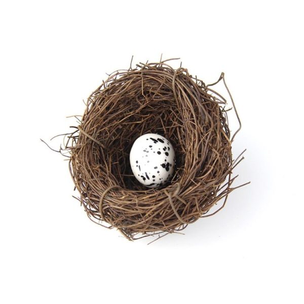 6cm Simulation Bird Nest + 1 PCS Bird Egg Holiday Decoration - Image 2