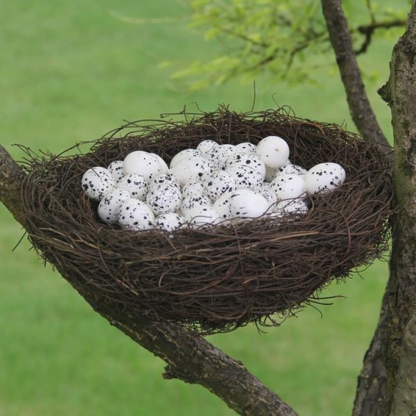 12cm Simulation Bird Nest + 3 PCS Bird Egg Holiday Decoration - Image 6