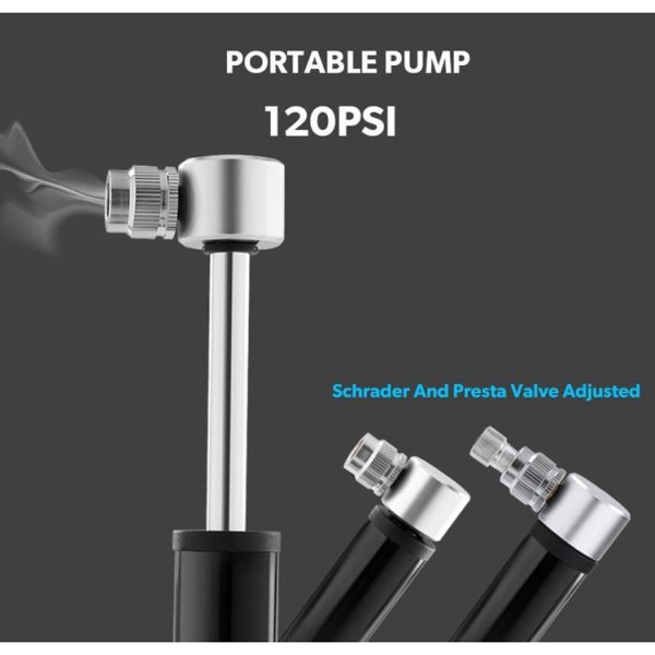 Manual Mini Portable Bicycle Aluminum Alloy Pump+ Glue-free Tire Patch + Fish-shaped Tire Lever (Red) - Image 11
