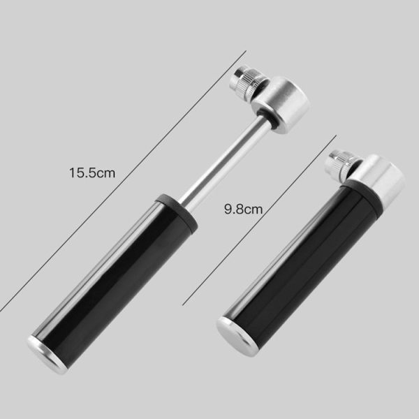 Manual Mini Portable Bicycle Aluminum Alloy Pump+ Glue-free Tire Patch + Fish-shaped Tire Lever (Red) - Image 4