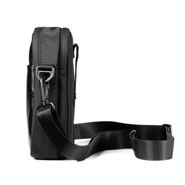 WEIXIER 9545 Men Outdoor Casual Leather Crossbody Bag Waterproof Waist Bag (Grey) - Image 3