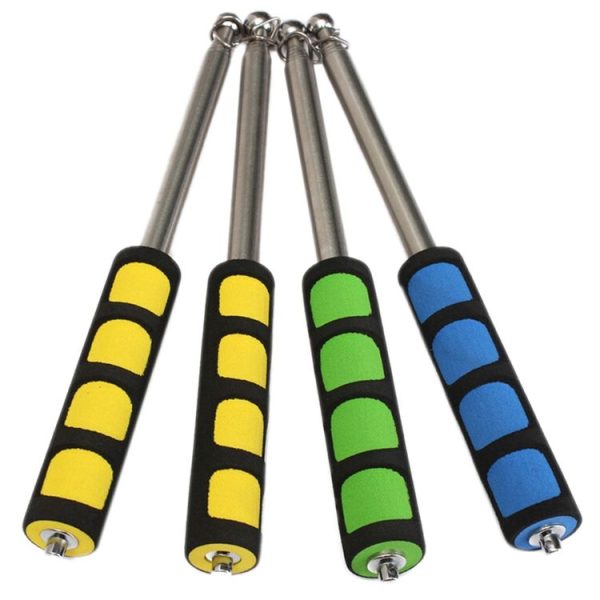 1.6M 7 Knots Telescopic Stainless Steel Rubber Sleeve Teaching Stick Guide Signal Flag, Random Color Delivery - Image 2
