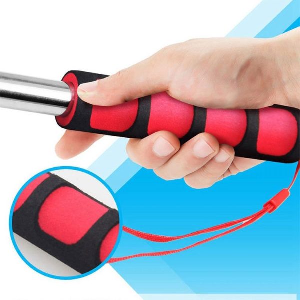 1.6M 7 Knots Telescopic Stainless Steel Rubber Sleeve Teaching Stick Guide Signal Flag, Random Color Delivery - Image 5