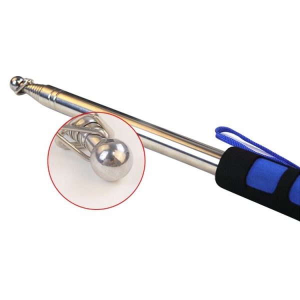 2M 9 Knots Telescopic Stainless Steel Rubber Sleeve Teaching Stick Guide Signal Flag, Random Color Delivery - Image 4