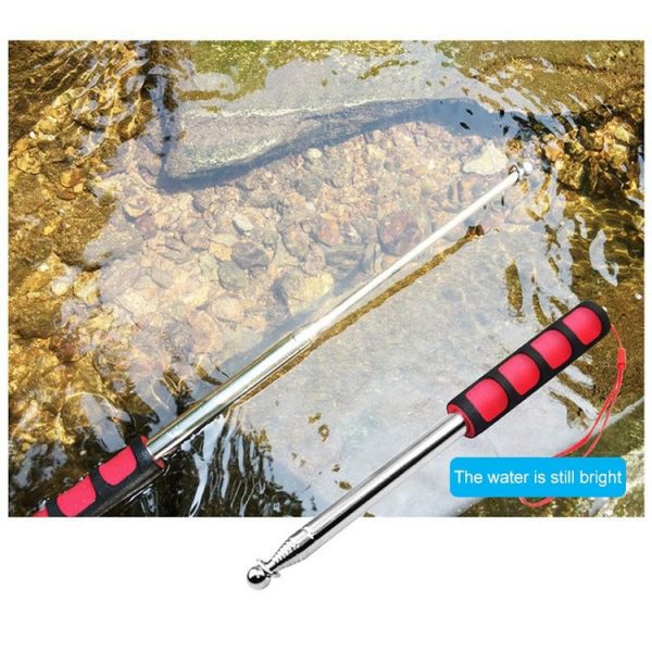 2M 9 Knots Telescopic Stainless Steel Rubber Sleeve Teaching Stick Guide Signal Flag, Random Color Delivery - Image 6