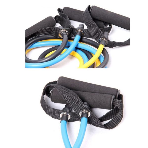 Fitness Exercise Resistance Bands Stretch Elastic Rope Workout Yoga Rally Muscle Training Exercise Rope, Size: 5*8*1200mm, Random Color Delivery - Image 9