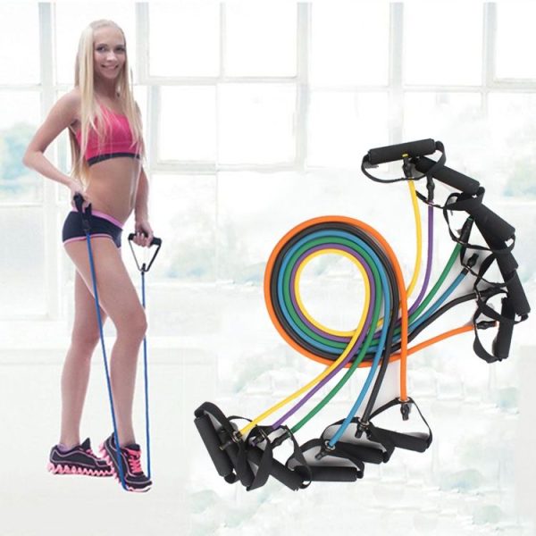 Fitness Exercise Resistance Bands Stretch Elastic Rope Workout Yoga Rally Muscle Training Exercise Rope, Size: 5*10*1200mm, Random Color Delivery