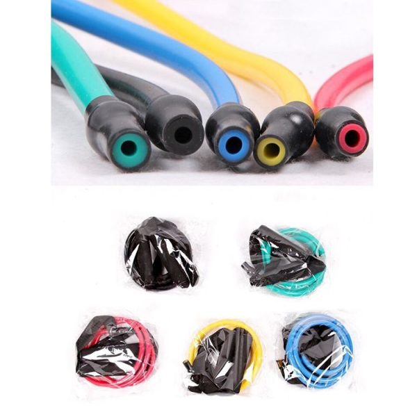 Fitness Exercise Resistance Bands Stretch Elastic Rope Workout Yoga Rally Muscle Training Exercise Rope, Size: 5*10*1200mm, Random Color Delivery - Image 10
