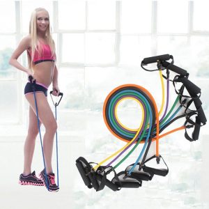 Fitness Exercise Resistance Bands Stretch Elastic Rope Workout Yoga Rally Muscle Training Exercise Rope, Size: 5*11*1200mm, Random Color Delivery