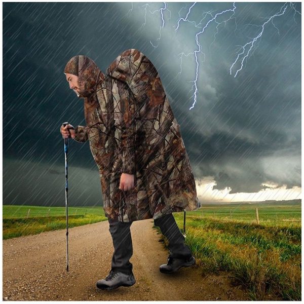 3 In 1 Outdoor Portable Multifunctional Camouflage Backpack Raincoat