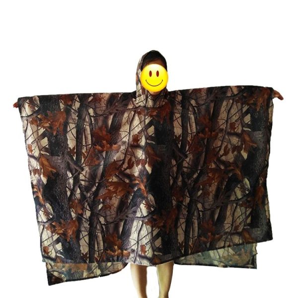 3 In 1 Outdoor Portable Multifunctional Camouflage Backpack Raincoat - Image 3
