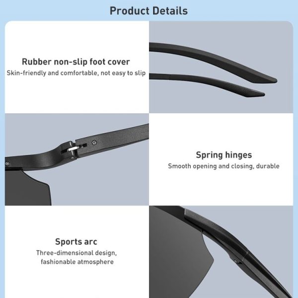 Original Xiaomi Mijia Nylon High-Definition Polarizing Lenses UV400 Sport Sunglasses - Image 9